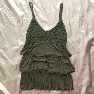 Forever 21 Green Crochet Spaghetti